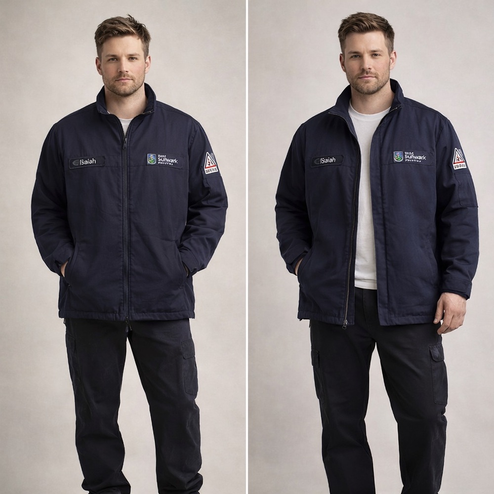 Bulwark FR Flame Resistant Electrician Work Coat Navy CAT 3 29 ATPV NWT